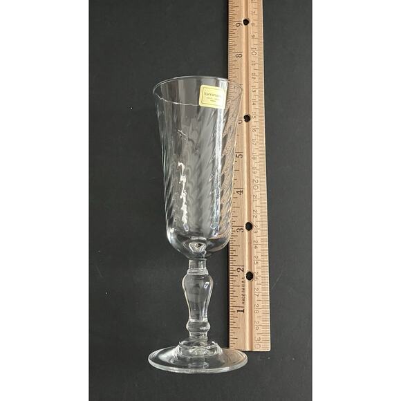 luminarc Verrerie D’Arques France Clear Fluted Champagne Glasses 6 3/8” Set of 4 - Picture 6 of 8